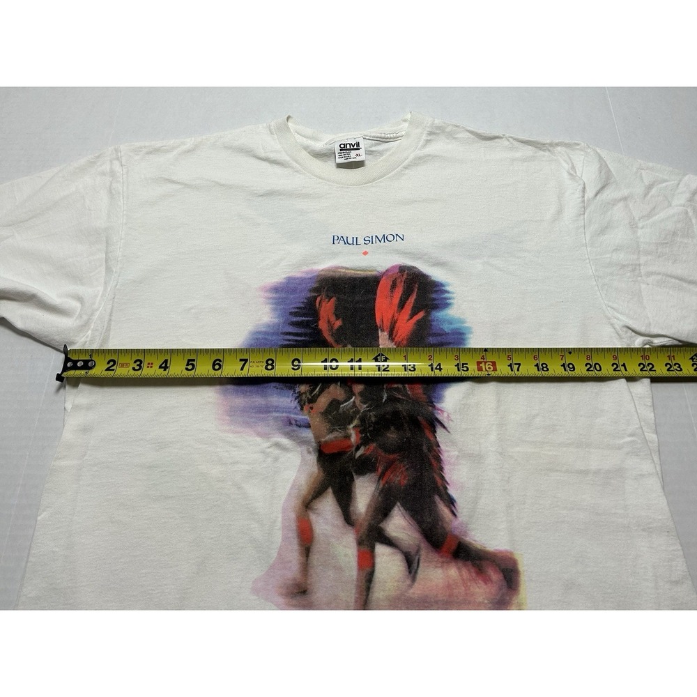 Vintage 90s Paul Simon Rhythm of the Saints shirt Anvil Made In USA Band Tee XL - Picture 5 of 7